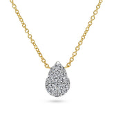 Pear Shape Pave Diamond Pendant - Dracakis Jewellers